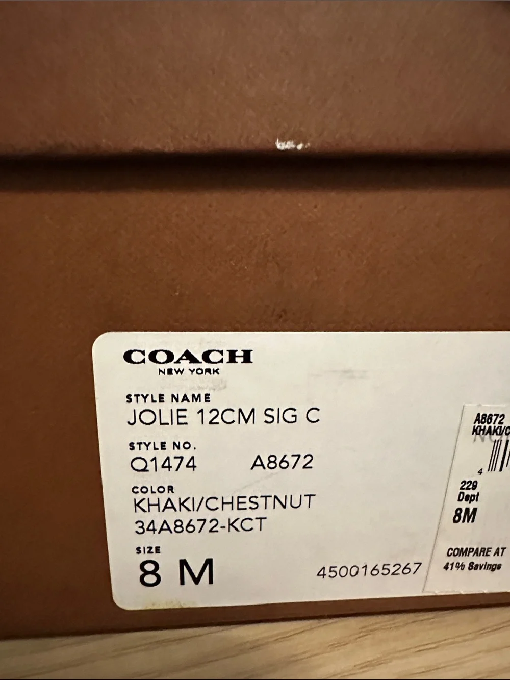 Coach Jolie Brown Signature Canvas Thong Sandals - Women's Brown